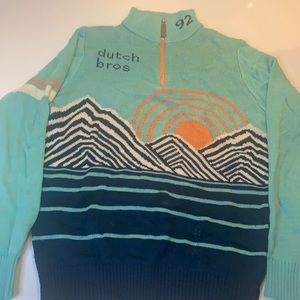 Dutch Bros Quarter Zip Knitted Sweater